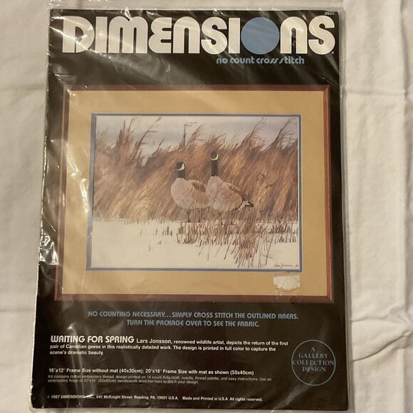 Dimensions No Count Cross Stitch Kit Waiting for Spring - Picture 1 of 4